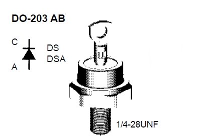 DSA35-18A, Выпрямительный диод, 1800 В, 49 А, лавинный режим